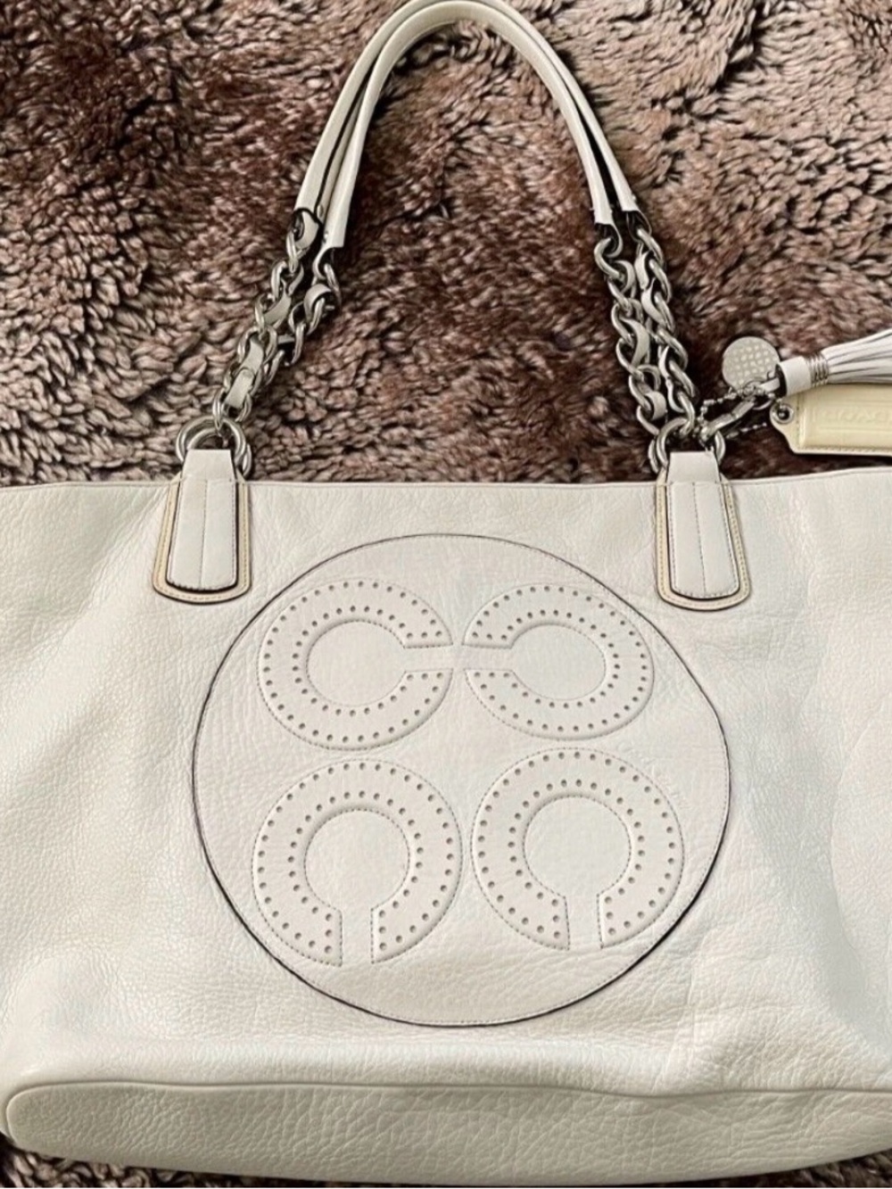 Coach Collette leather tote shoulder bag